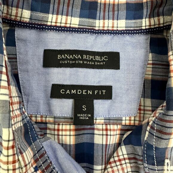 Banana Republic Camden Fit Men’s Plaid Button-Up Shirt - Size Small - Picture 6 of 9